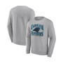 Men's Branded Heathered Charcoal Carolina Panthers Playability Pullover Sweatshirt