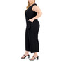 Plus Size Sleeveless Tie-Waist Jumpsuit