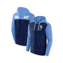 Men's Branded Heathered Navy, Heathered Light Blue Tampa Bay Rays Blown Away Full-Zip Hoodie