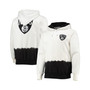 Men's Oatmeal Brooklyn Nets Double Dribble Dip-Dye Pullover Hoodie