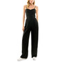 Juniors' Ruched-Front Tie-Back Jumpsuit