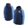 Men's Navy, Light Blue Tampa Bay Rays Authentic Collection Performance Raglan Full-Zip Hoodie