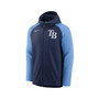 Men's Navy, Light Blue Tampa Bay Rays Authentic Collection Performance Raglan Full-Zip Hoodie