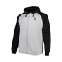 Men's Heather Gray, Black Chicago White Sox Big and Tall Raglan Hoodie Full-Zip Sweatshirt