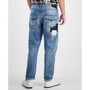 Men's Relaxed-Tapered Cropped Patchwork Jeans