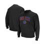 Men's Black Boise State Broncos Arch and Logo Tackle Twill Pullover Sweatshirt