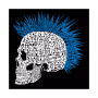 Men's Word Art Punk Mohawk Crewneck Sweatshirt