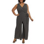 Plus Size Polka-Dot Walkthrough Jumpsuit