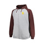 Men's Heather Gray, Brown San Diego Padres Big and Tall Raglan Hoodie Full-Zip Sweatshirt