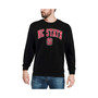 Men's Black NC State Wolfpack Arch Logo Crew Neck Sweatshirt