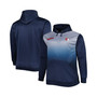 Men's Navy Cleveland Guardians Fade Sublimated Fleece Big and Tall Pullover Hoodie