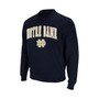 Men's Navy Notre Dame Fighting Irish Arch and Logo Crew Neck Sweatshirt