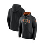 Men's Branded Black Texas Longhorns Arch and Logo Tackle Twill Pullover Hoodie