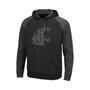 Men's Black Washington State Cougars Blackout 3.0 Tonal Raglan Pullover Hoodie