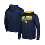 Men's Navy West Virginia Mountaineers Slash Stack 2.0 Pullover Hoodie