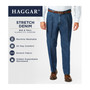 Men's Big & Tall Stretch Denim Classic-Fit Pleated Pants