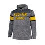 Men's Heather Charcoal Boston Bruins Big and Tall Stripe Pullover Hoodie