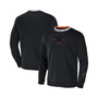Men's NFL X Staple Black Cleveland Browns Embroidered Fundementals Globe Pullover Crew Sweatshirt