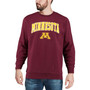 Men's Maroon Minnesota Golden Gophers Arch Logo Crew Neck Sweatshirt