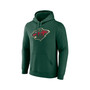 Men's Branded Green Minnesota Wild Primary Logo Pullover Hoodie