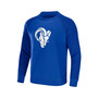 Men's NFL x Darius Rucker Collection by Royal Los Angeles Rams Raglan Fleece Pullover Sweatshirt