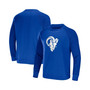 Men's NFL x Darius Rucker Collection by Royal Los Angeles Rams Raglan Fleece Pullover Sweatshirt