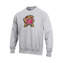 Men's Heathered Gray Maryland Terrapins Vault Logo Reverse Weave Pullover Sweatshirt