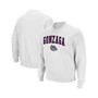 Men's White Gonzaga Bulldogs Arch & Logo Tackle Twill Pullover Sweatshirt