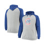 Men's Branded Heathered Gray, Royal Chicago Cubs Big and Tall Raglan Pullover Hoodie