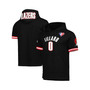 Men's Damian Lillard Black Portland Trail Blazers Name and Number Short Sleeve Pullover Hoodie