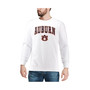 Men's White Auburn Tigers Arch and Logo Crew Neck Sweatshirt