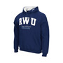 Men's Navy Roger Williams University Arch & Logo Pullover Hoodie