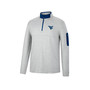 Men's Heathered Gray, Navy West Virginia Mountaineers Country Club Windshirt Quarter-Zip Jacket