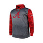 Men's Heather Charcoal Alabama Crimson Tide Big and Tall Raglan Fleece Pullover Hoodie