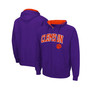 Men's Purple Clemson Tigers Arch Logo 3.0 Full-Zip Hoodie