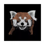 Men's Red Panda Word Art Hooded Sweatshirt