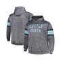 Men's Heather Charcoal Seattle Kraken Big and Tall Stripe Pullover Hoodie