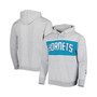 Men's Branded Heather Gray Charlotte Hornets Wordmark French Terry Pullover Hoodie