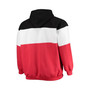 Men's Branded Black, Red Houston Rockets Big and Tall Colorblock Wordmark Pullover Hoodie
