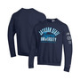 Men's Champion Navy Jackson State Tigers 2-Hit Powerblend Pullover Sweatshirt