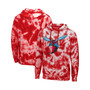 Men's Red Delaware State Hornets Tie-Dye Pullover Hoodie