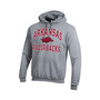 Men's Heather Gray Arkansas Razorbacks High Motor Pullover Hoodie