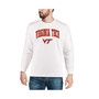 Men's White Virginia Tech Hokies Arch & Logo Crew Neck Sweatshirt