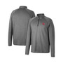 Men's Heathered Gray Oklahoma Sooners Earth First Raglan Quarter-Zip Windshirt