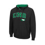 Men's Black North Dakota Arch & Logo 3.0 Full-Zip Hoodie