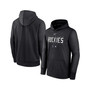 Men's Black Colorado Rockies Authentic Collection Pregame Performance Pullover Hoodie