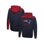 Men's Navy New England Patriots Combine Authentic Hard Hitter Pullover Hoodie