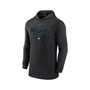 Men's Heather Black Miami Marlins Authentic Collection Early Work Tri-Blend Performance Pullover Hoodie