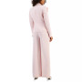 Women's Asymmetrical Ruffled One-Button Jacket & Wide-Leg Pant Suit