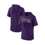 Men's Branded Purple Baltimore Ravens Offensive Strategy Short Sleeve Pullover Hoodie